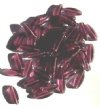 50 16x6mm Transparent Amethyst Narrow Flat Oval Beads